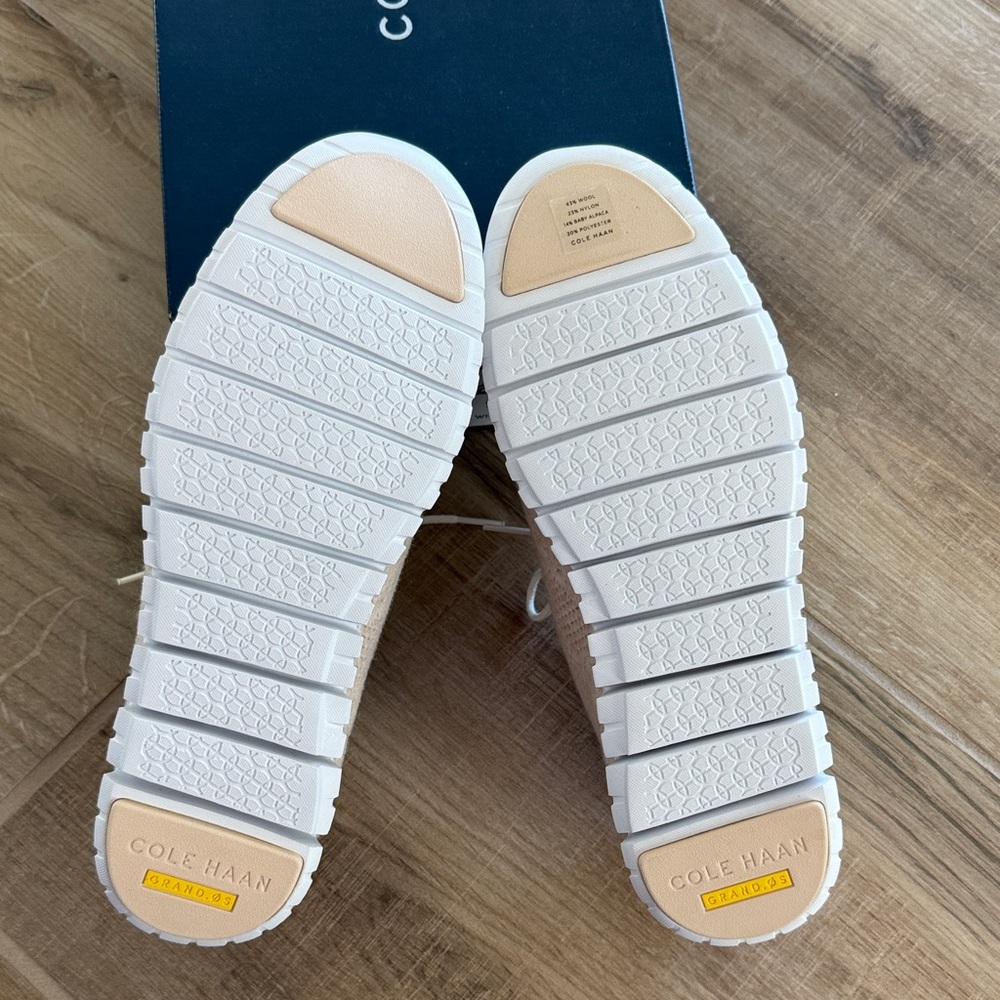 Cole Haan Women's Cream Knit Sneakers - Picture 3 of 5